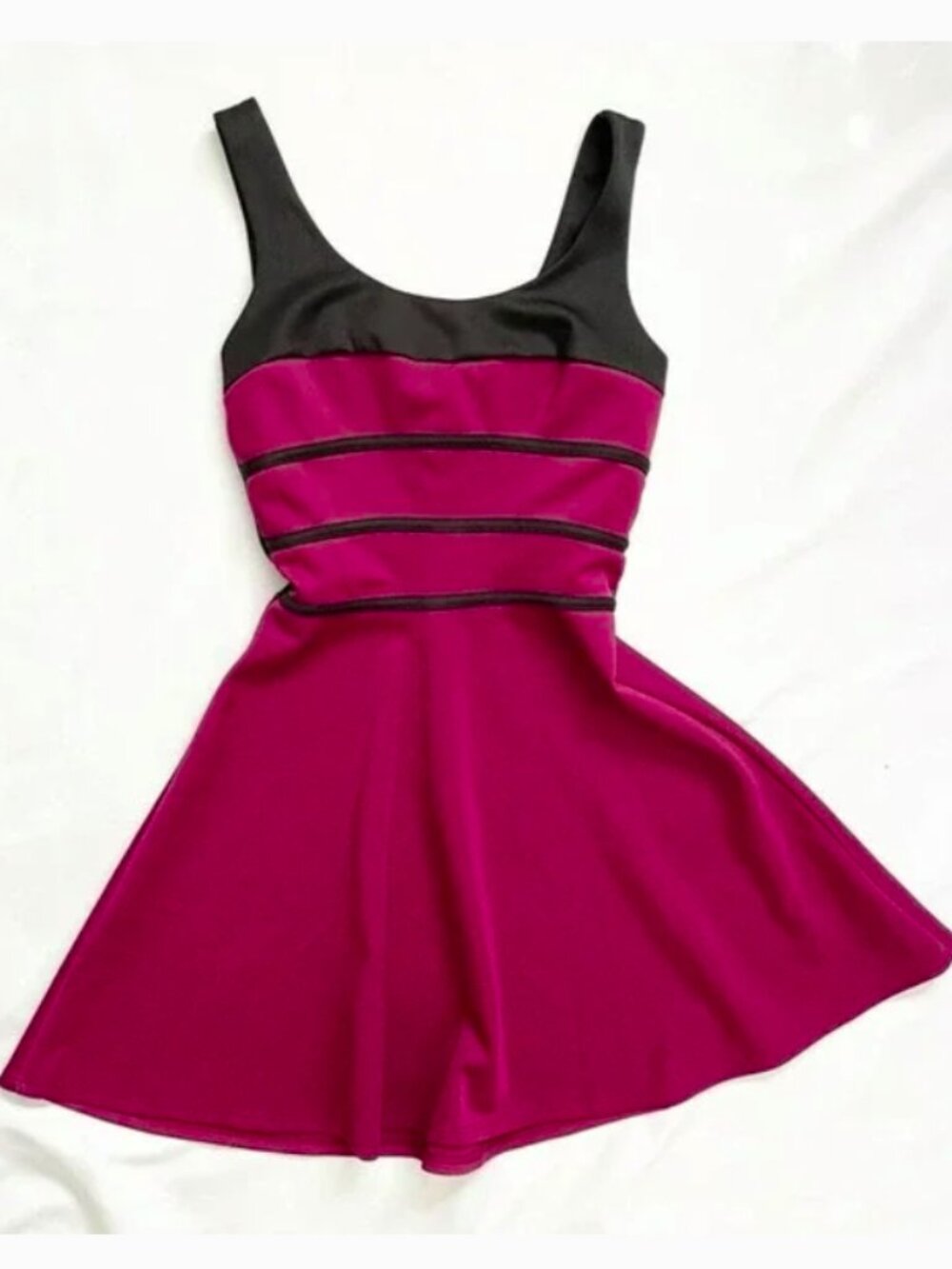 Mystic Burgundy & Red Fit & Flare Skater Dress Size Small
